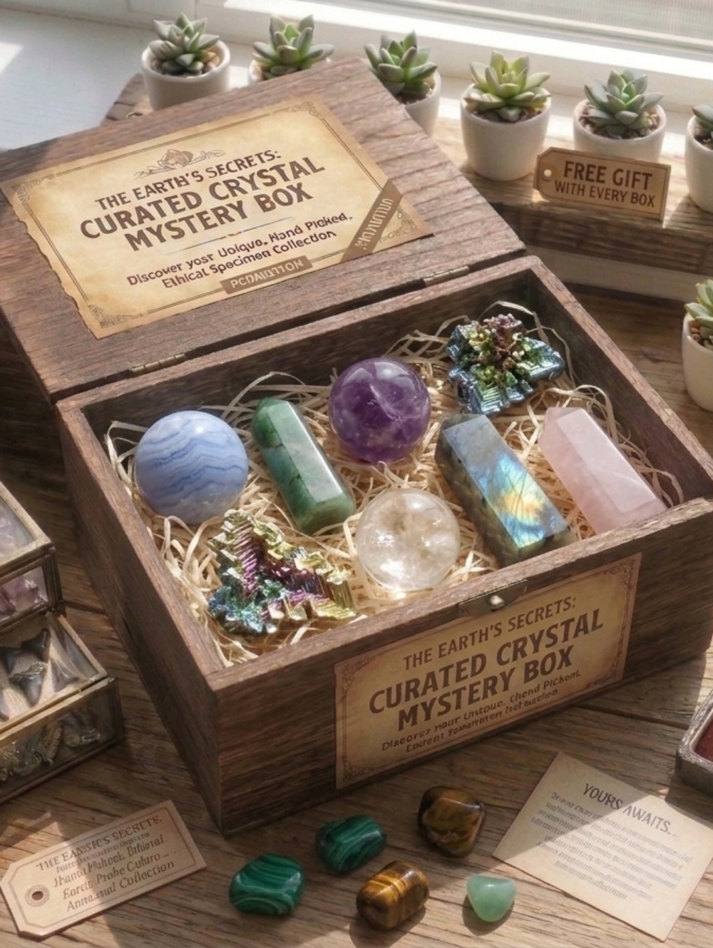 Gaia Curated Crystal Mystery Box - 4-8 Pieces Minimum Value $250